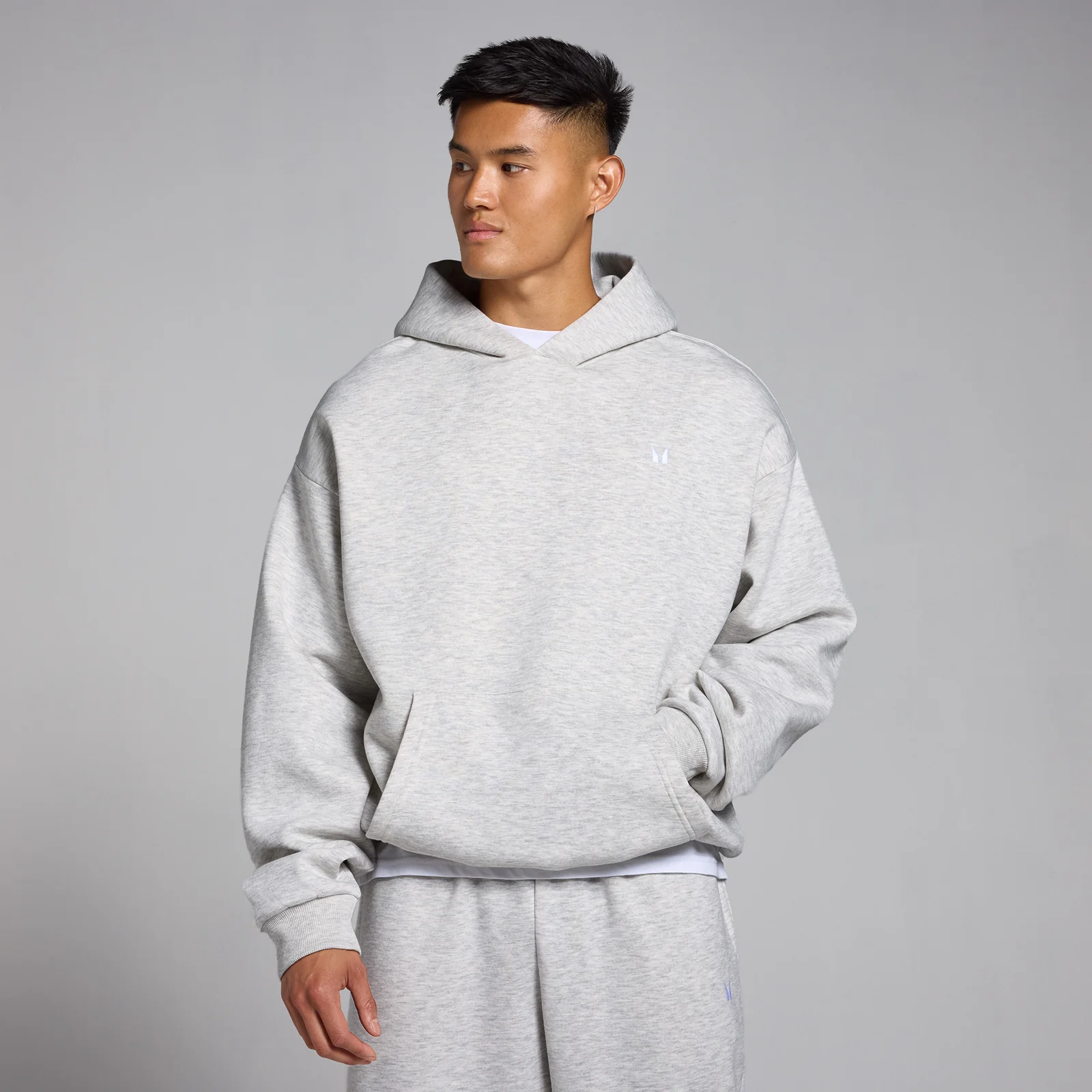 MP Men's Rest Day Oversized Hoodie − muška dukserica − svetlosivi melanž - M Slika 1