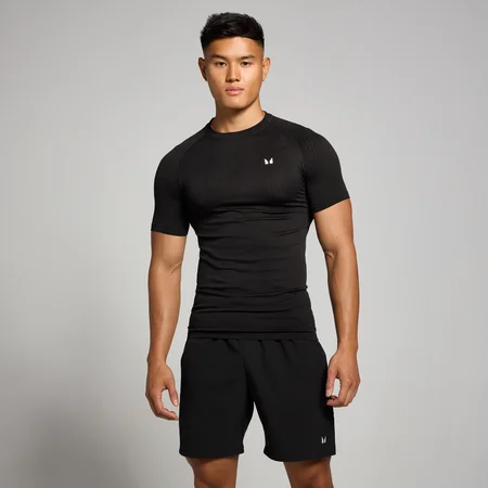 MP Men's Tempo Pillar Graphic Seamless T-Shirt - muška majica sa kratkim rukavima - crna