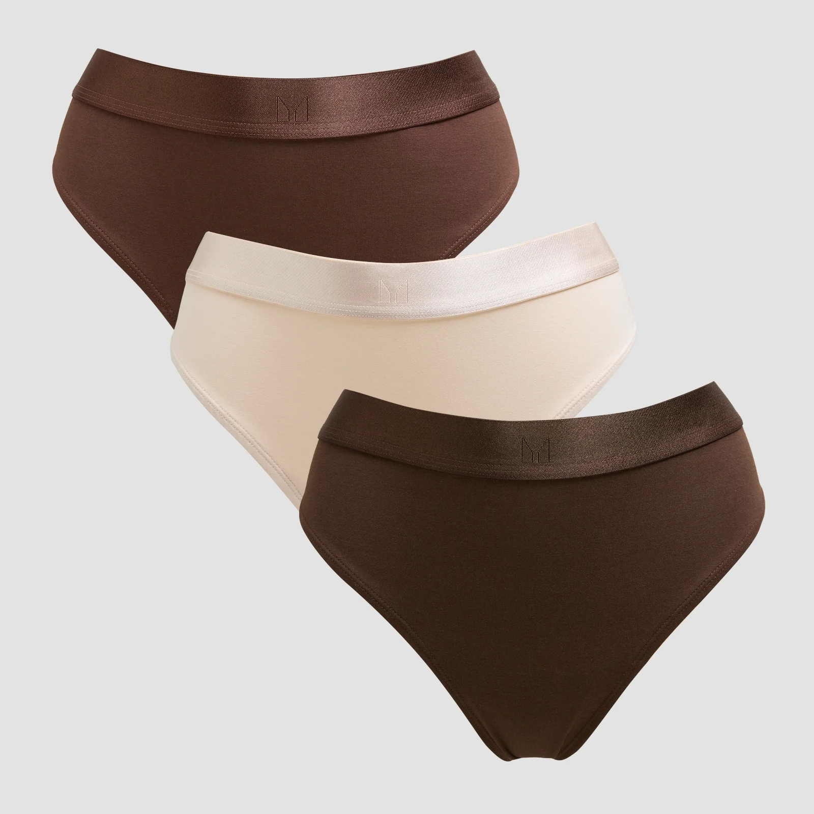 MP Women's Mid Rise Thong (3 Pack) - tange (pakovanje od 3 komada) - tamna čokolada / braon / tamnokrem - XL Slika 1