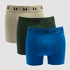 MP Men's Boxers (3 Pack) - muške bokserice (pakovanje od 3 komada) - tamnosmaradna / tamna maslinastozelena / plava