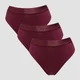 MP Women's Mid Rise Bikini Brief (3 Pack) - ženske gaćice (pakovanje od 3 komada) - tamnobordo