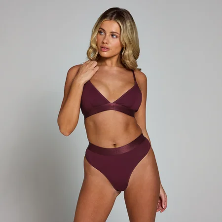 MP Women's V-neck Bralette - „bralette” grudnjak - tamnobordo