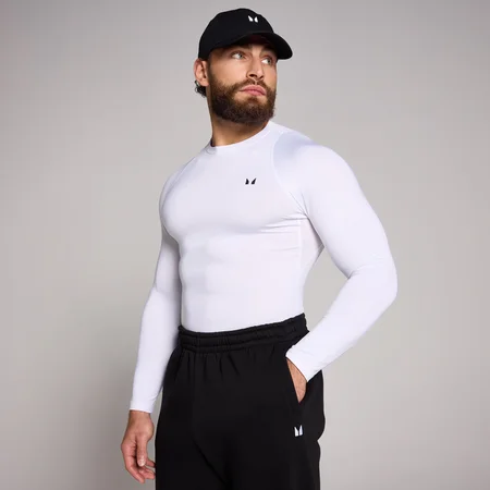 MP Men's Training Long Sleeve Baselayer − muška majica sa dugim rukavima − bela