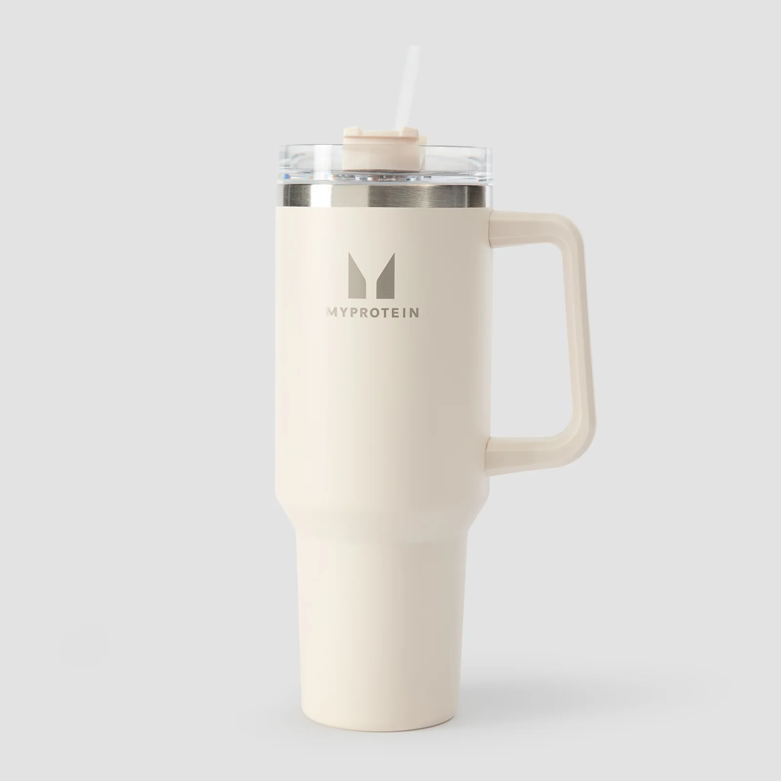 Myprotein metalna boca sa bočnom ručkom i slamkom 1200ml - Natural Cream Slika 1