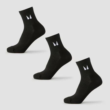 MP Running Ankle Socks (3 Pack) − čarape (pakovanje od 3 para) − crne
