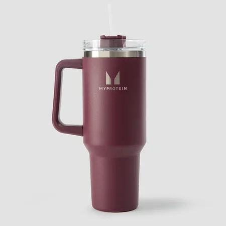 Myprotein metalna boca sa bočnom ručkom i slamkom 1200ml - Deep Berry