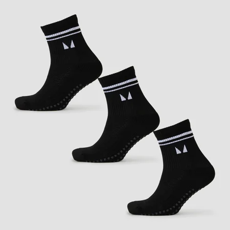 MP Pilates Socks - čarape za pilates (pakovanje od 3 para) - crne