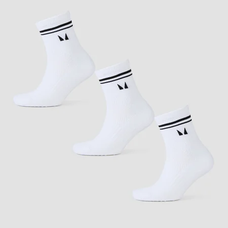 MP Pilates Socks - čarape za pilates (pakovanje od 3 para) - bele