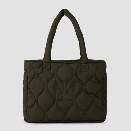 MP Quilted Padded Tote Bag - platnena torba - tamnozelena