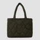 MP Quilted Padded Tote Bag - platnena torba - tamnozelena