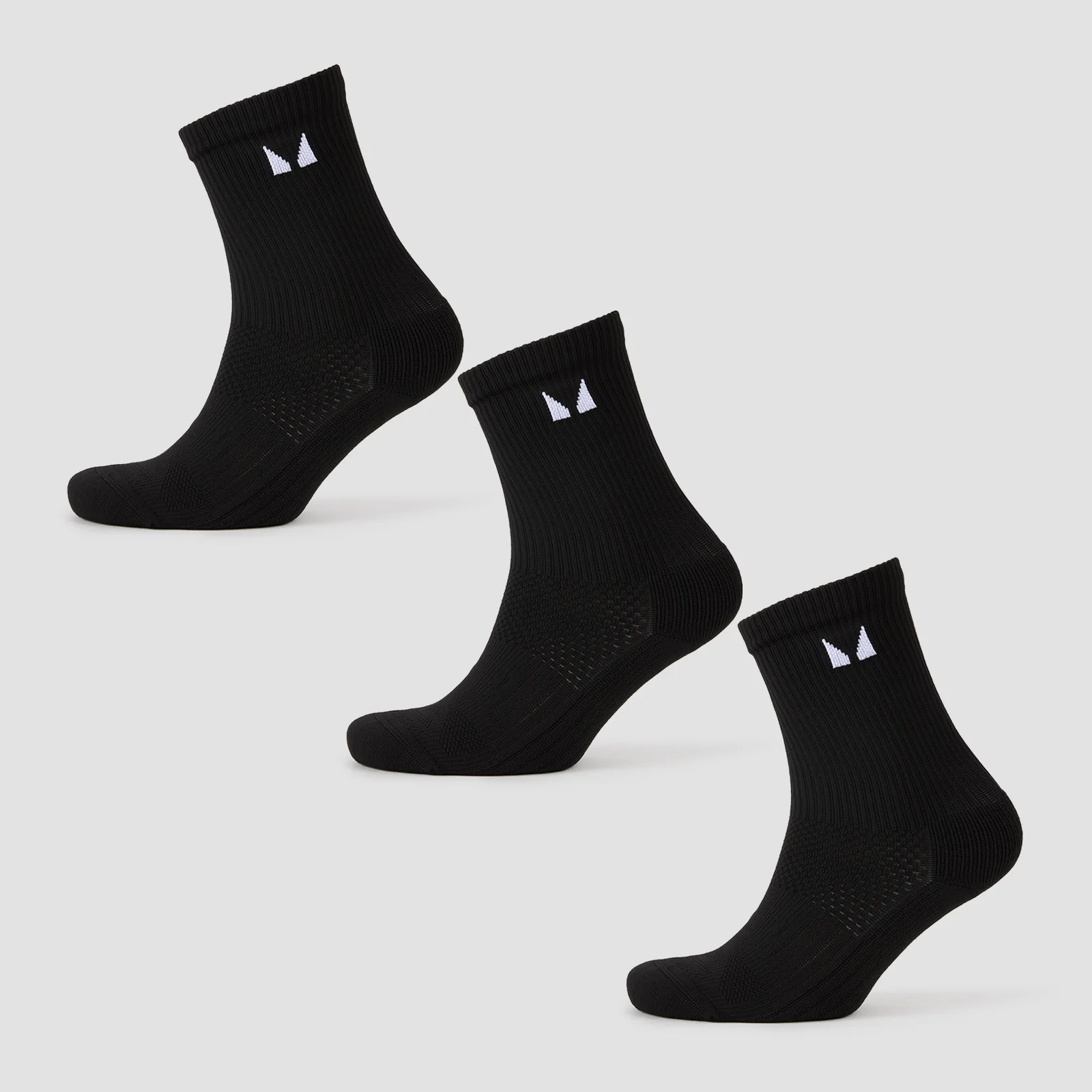 MP Running Socks (3 Pack) - čarape (pakovanje od 3 para) - crne - UK 2-5 Slika 1