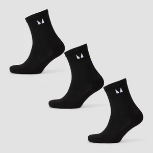 MP Running Socks (3 Pack) - čarape (pakovanje od 3 para) - crne - Size UK 2-5