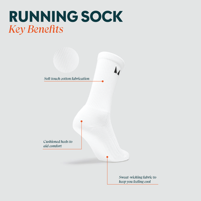 MP Running Socks (3 Pack) - čarape (pakovanje od 3 para) - bele - UK 6-8 Slika 6