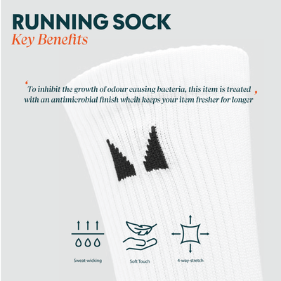 MP Running Socks (3 Pack) - čarape (pakovanje od 3 para) - bele - UK 6-8 Slika 7