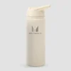 Myprotein Recycled Metal Flip Straw Bottle 500ml − boca sa slamčicom − krem