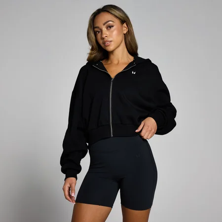 MP Women's Basics Zip Through Cropped Hoodie - ženska dukserica - crna