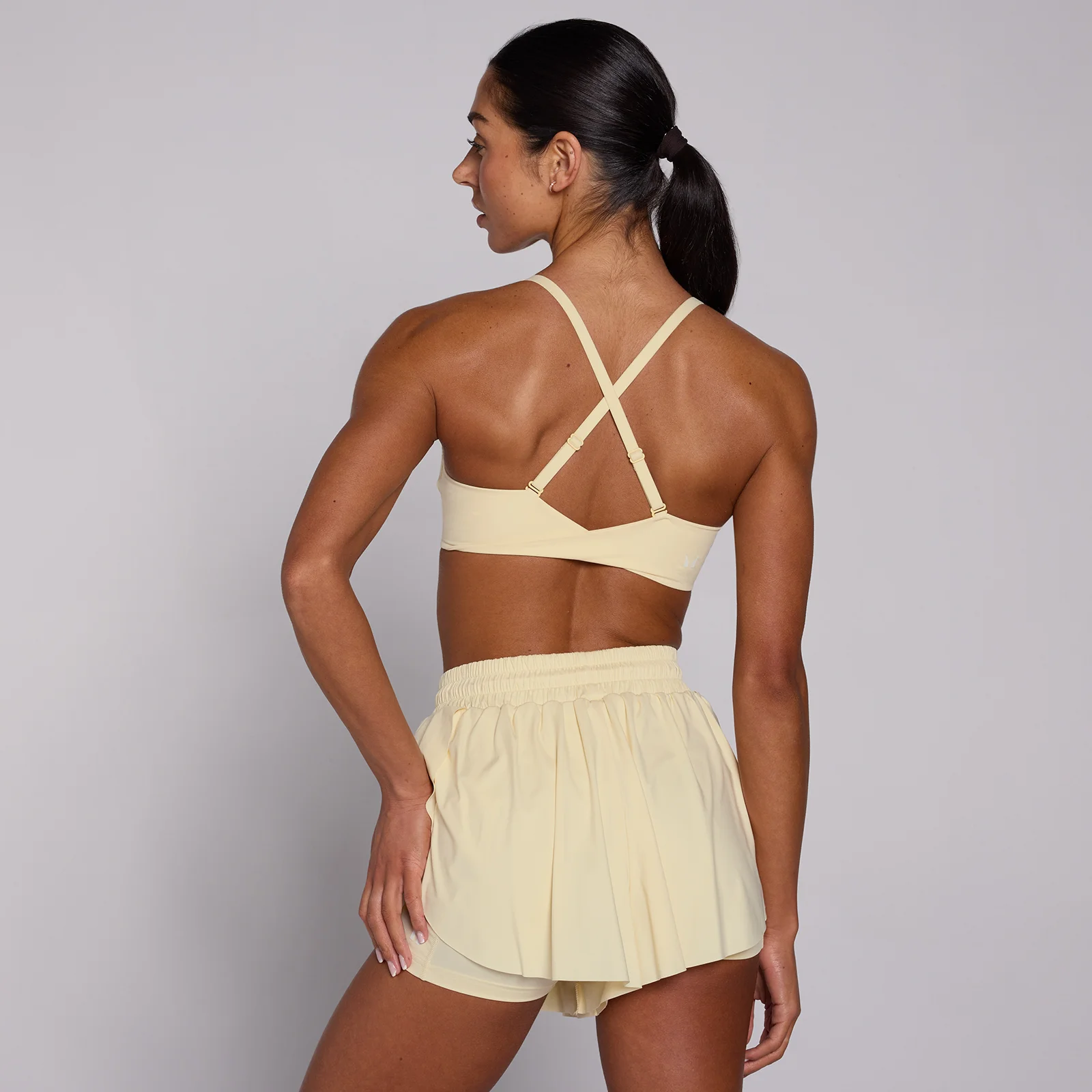 MP женски Tempo Twist Back спортски грудњак - Butter - XS Slika 1