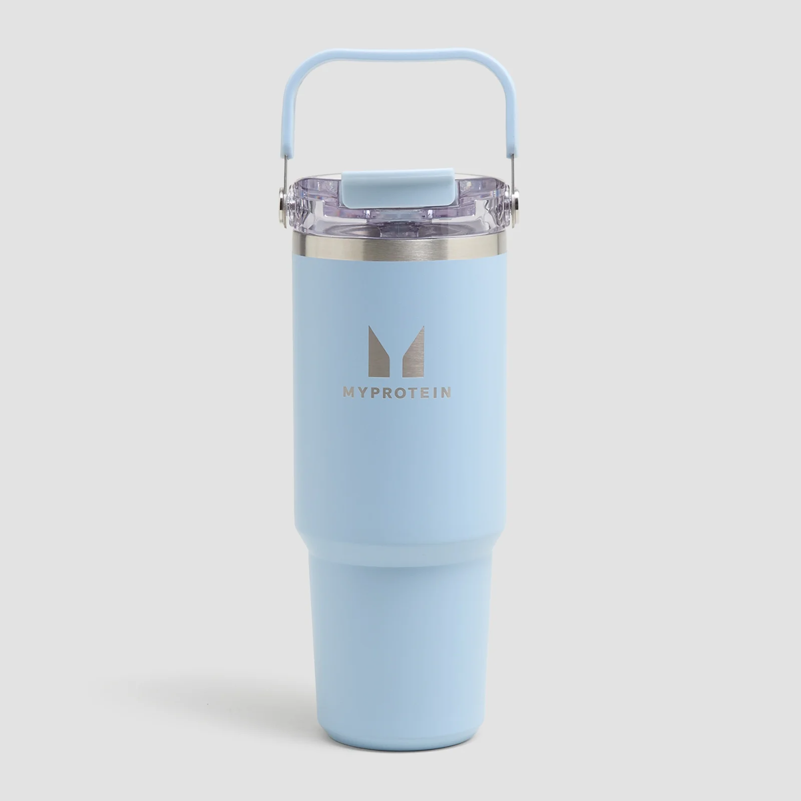 Myprotein Reciklirana Metalna Boca sa Ručkom i Slamkom 900ml - Baby Plava Slika 1