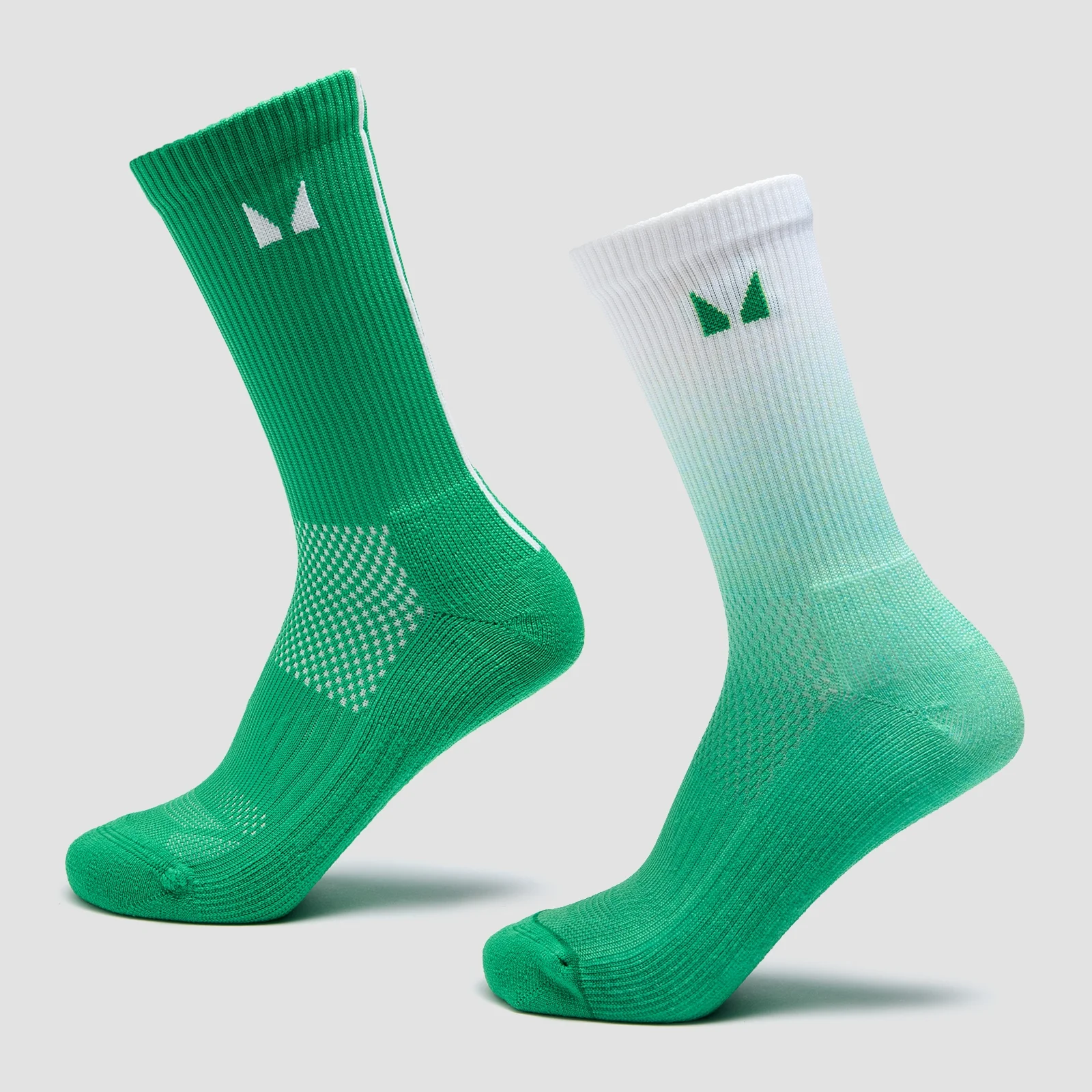 MP Čarape za trčanje (2 para) - Ombre Zesty Green / Light Lime Stripe - UK 2-5 Slika 1