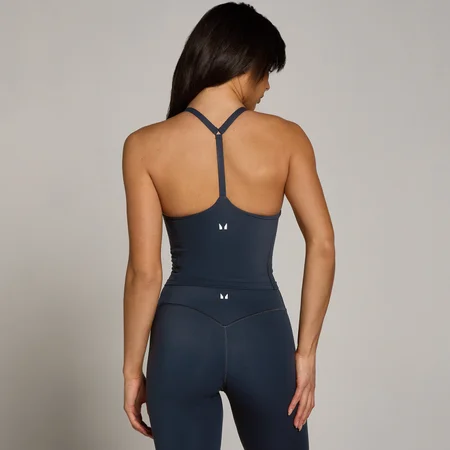 Женска Tempo Strappy Racerback мајица MP - Tamno Teget
