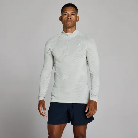 Мушки Tempo Pillar Graphic Seamless 1/4 Zip MP - Chrome