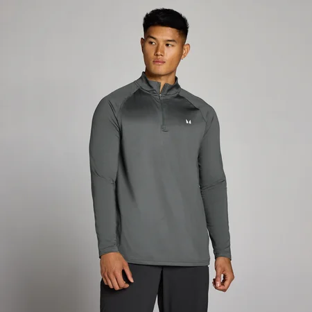 MP Muški training 1/4 zip - Tamno siva