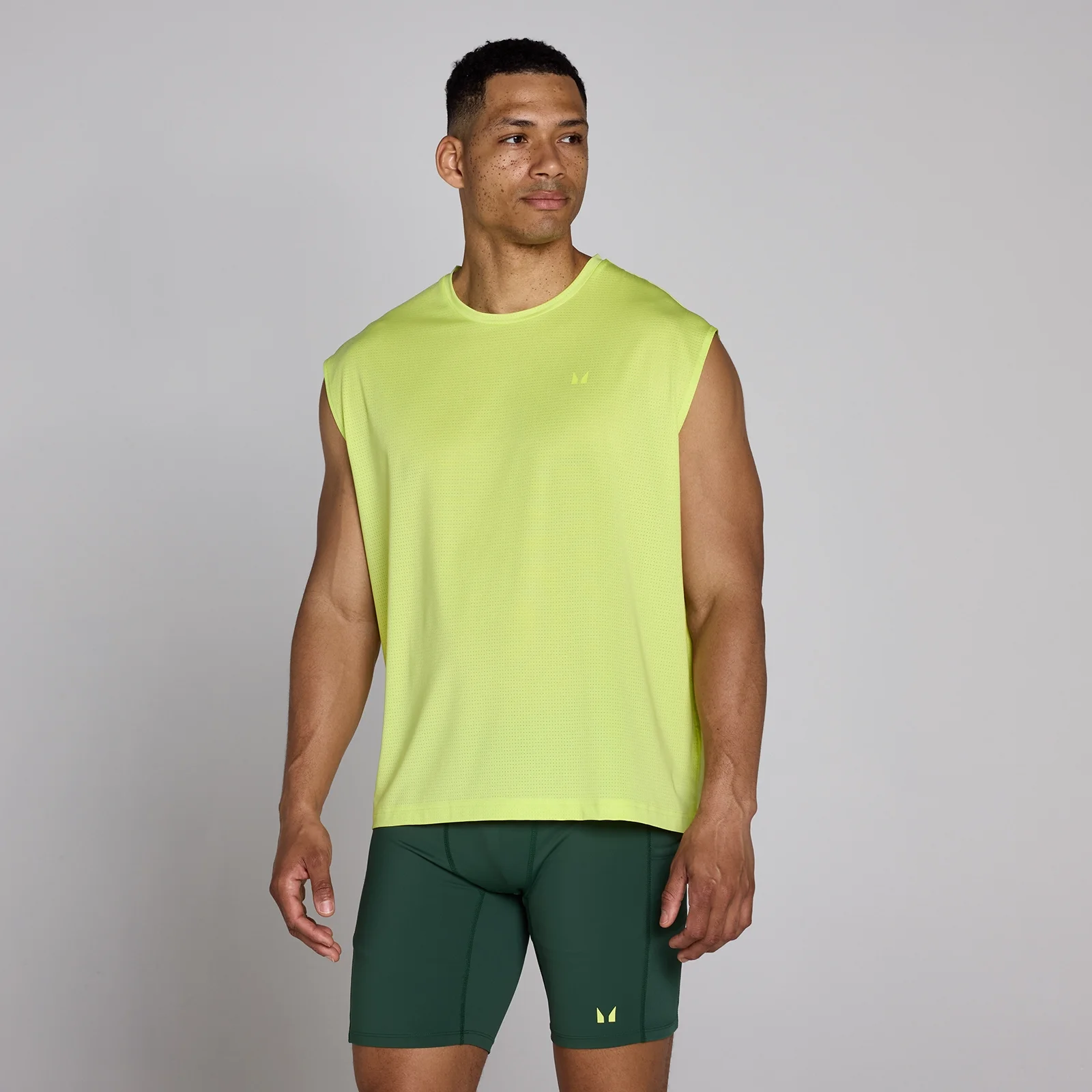 MP muška hibridna oversized mesh majica - Zelena - M Slika 1