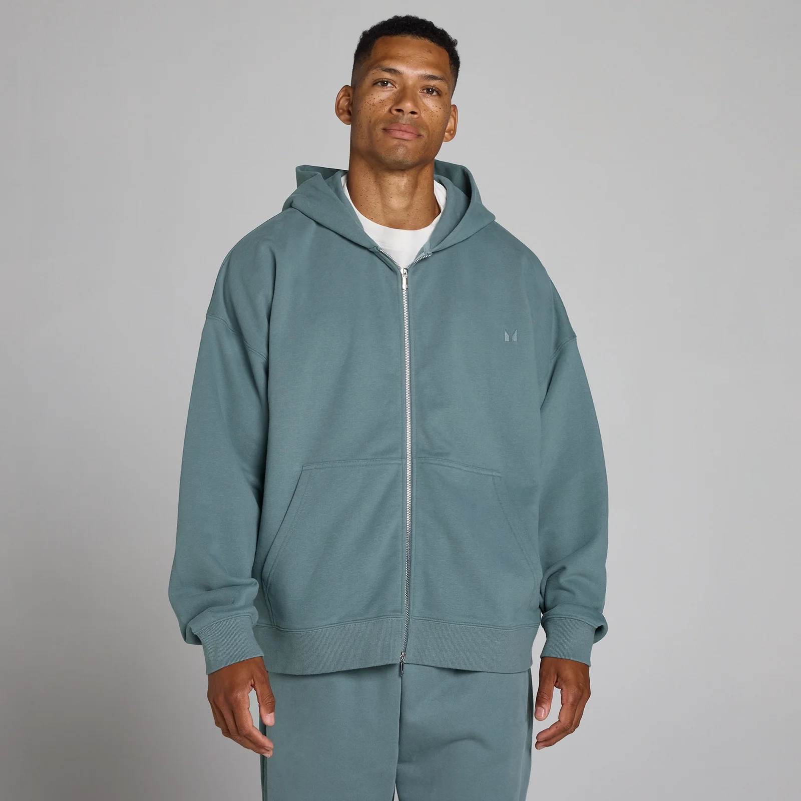Oversized duksерица sa dvosmеrnim patеntom - Future Blue - L Slika 1