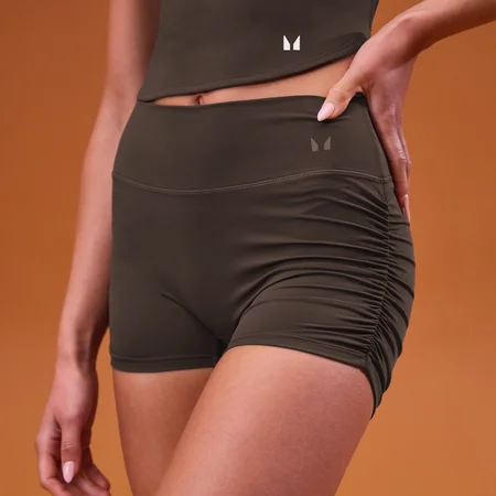MP Ženski Tempo Side Scrunch Booty Šorc - Kakao