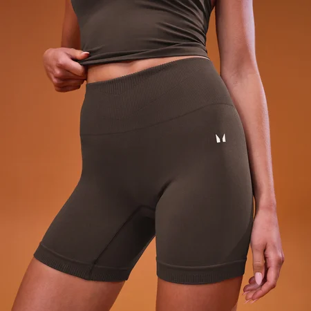 MP Ženski Tempo Seamless Scrunch Šorc - Kakao