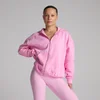 MP Ženski dukser sa kapuljačom i patentom Basics - Cosmo pink