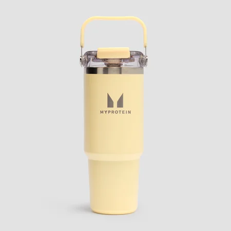 Myprotein reciklirana metalna boca sa slamkom 900ml - Puterasta