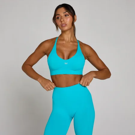 MP Women's Tempo Ultra Seamless sportski grudnjak - Električno plava