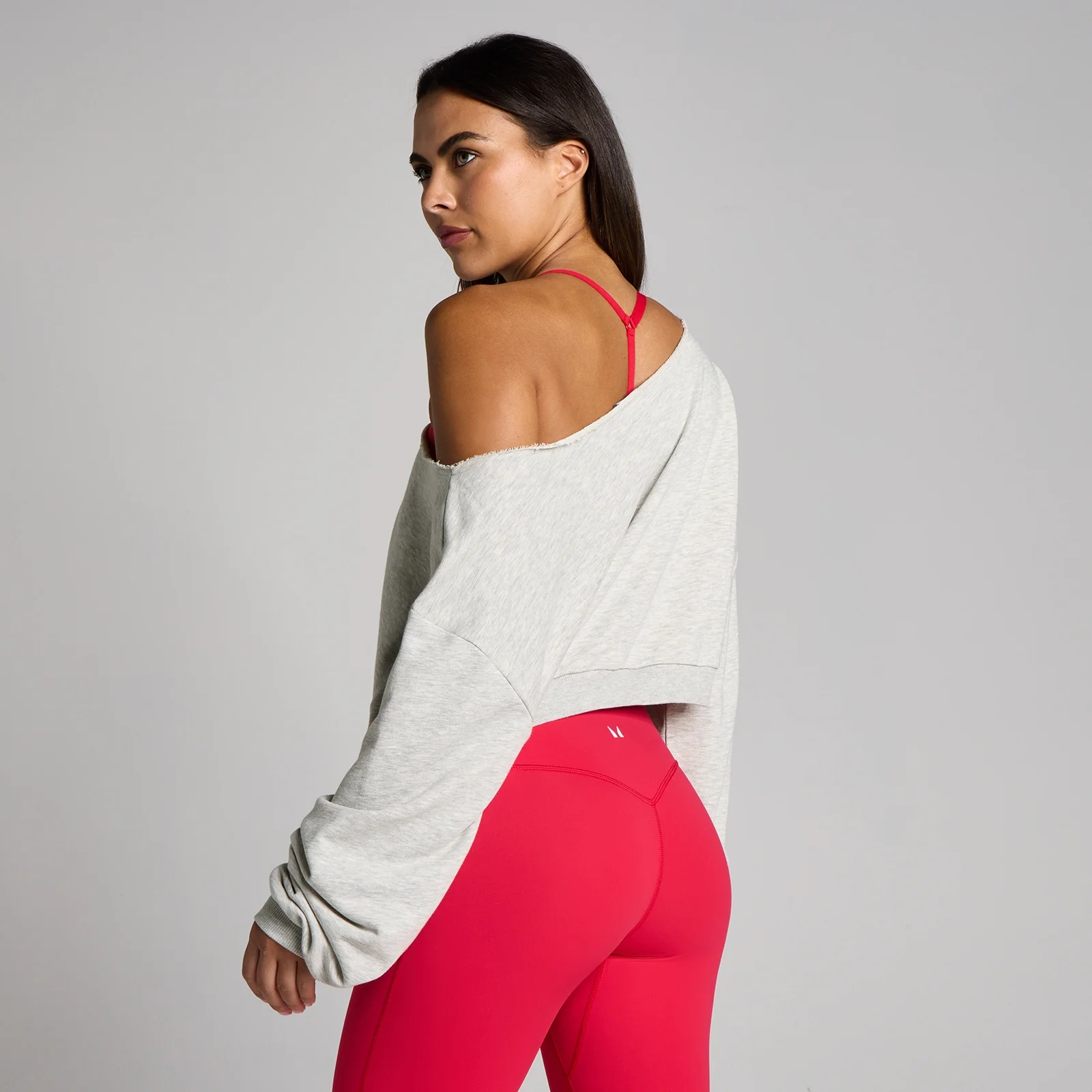 MP Ženski Off The Shoulder Dukserica - Grey Marl - S Slika 2
