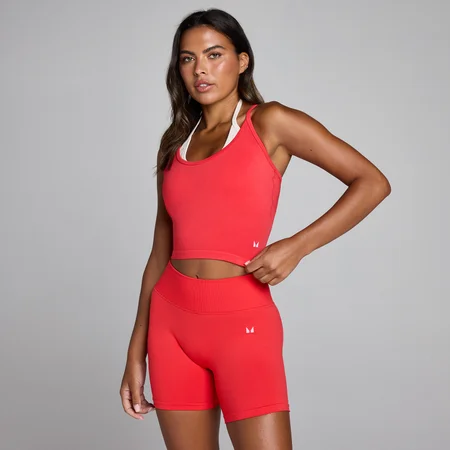 MP Ženska Seamless Layered Majica - Grimizna