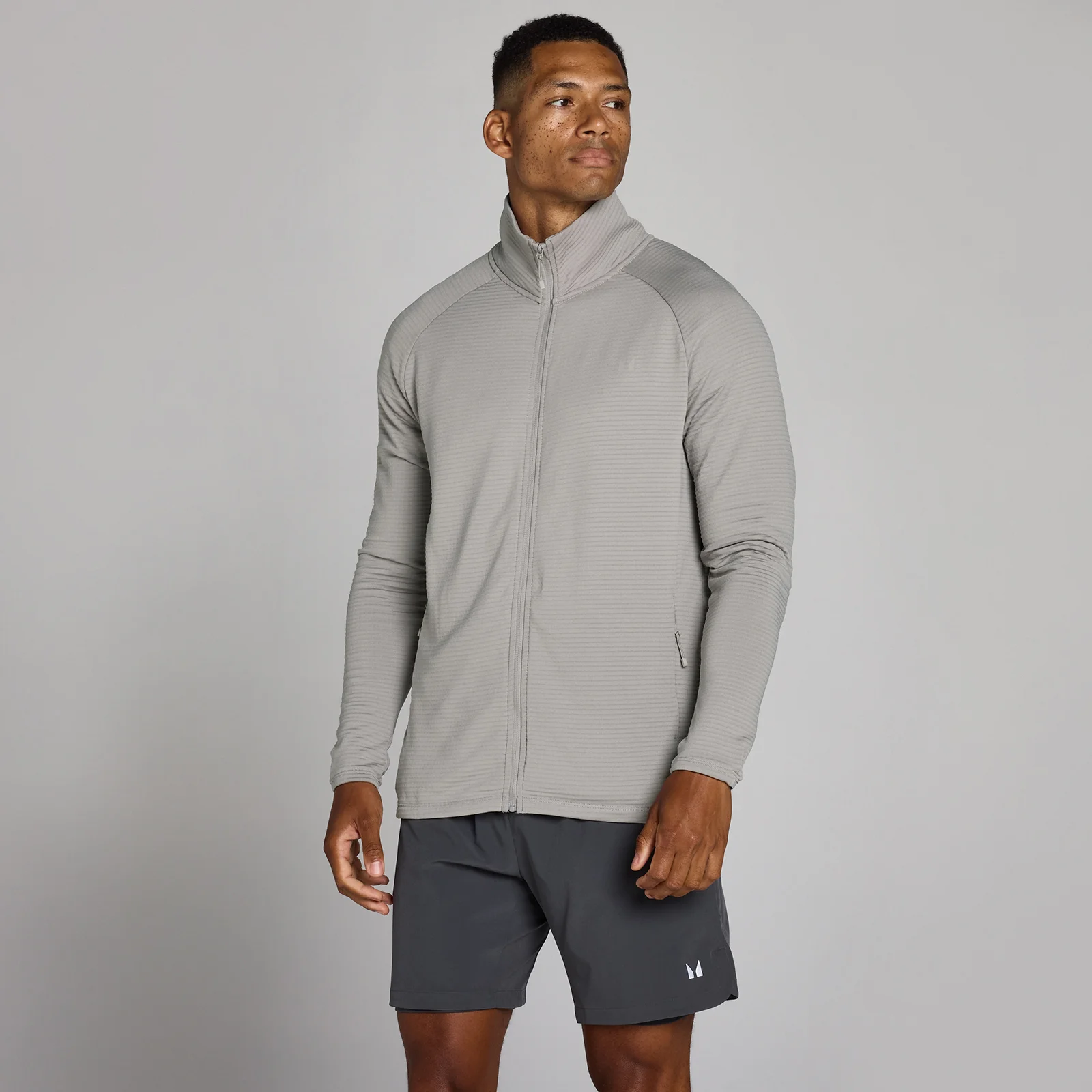 MP muški Training Ultra Gridded Zip Through - Chalk Grey - XS Slika 1