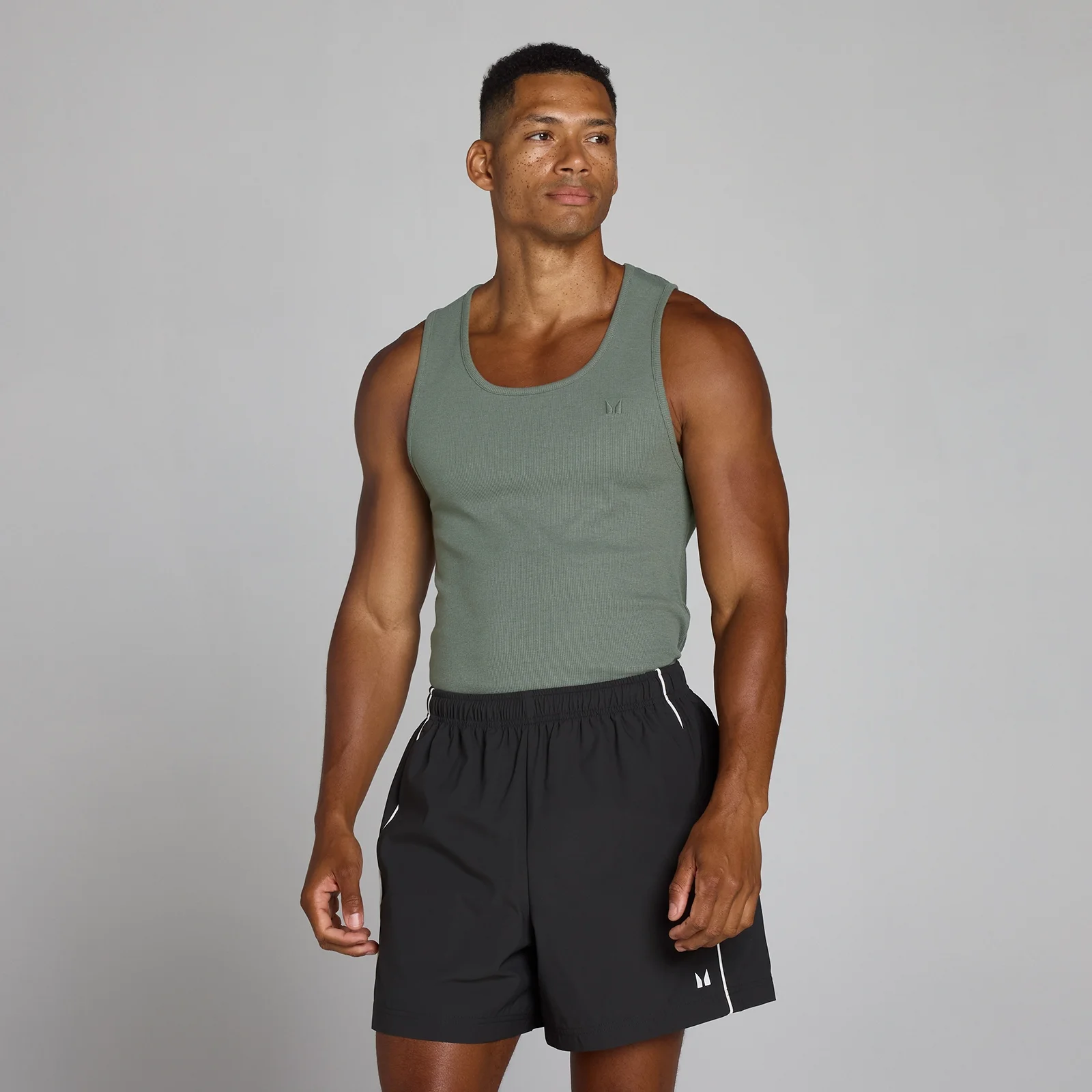 MP muška nabrana majica Lift muscle fit bez rukava - Gunmetal - XS Slika 1
