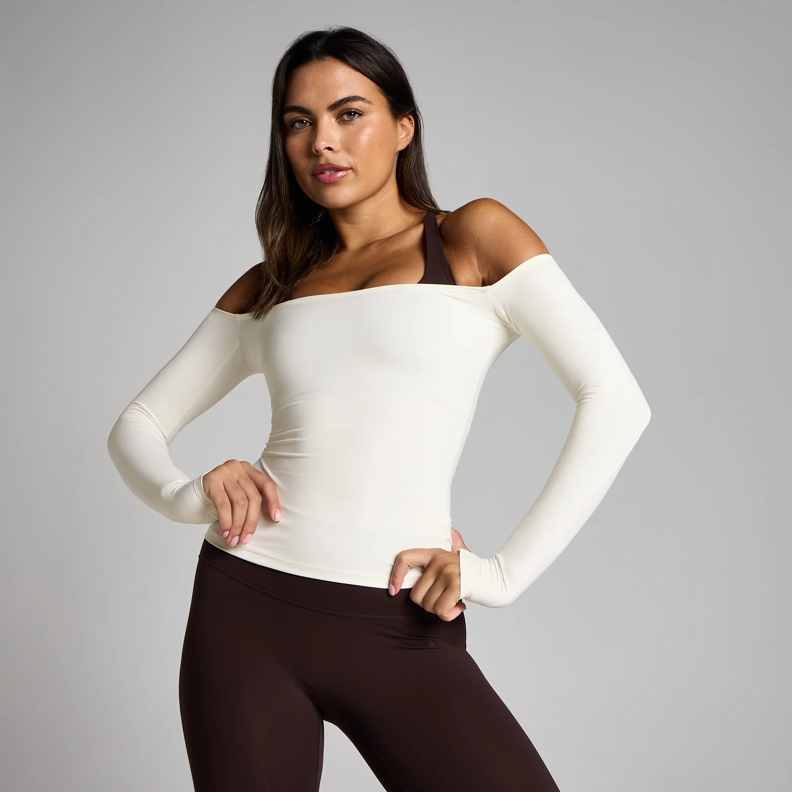 MP Ženska Tempo Off The Shoulder LS Top - Vanilija - XS Slika 1