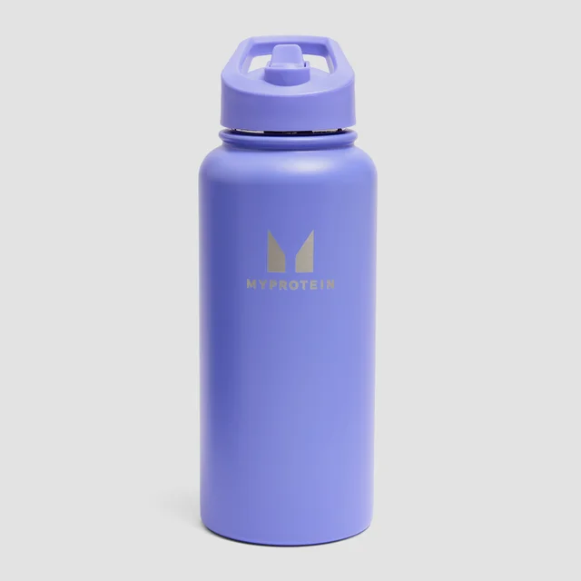 Myprotein Reciklirana Metalna Boca sa Slamkom 1L - Tamno Plava