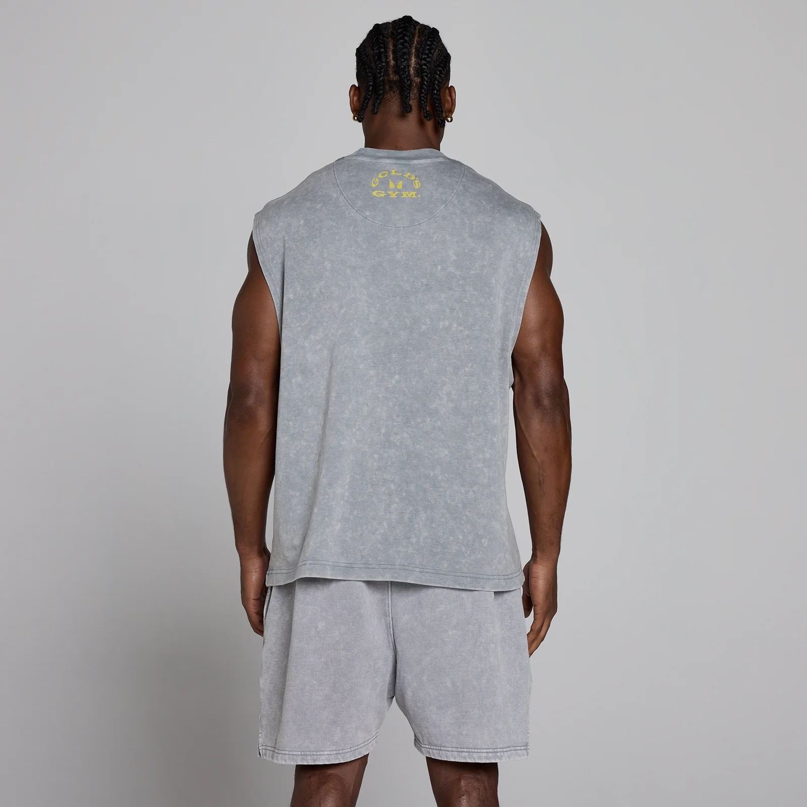 MP X Gold's Muška Washed Graphic Oversized Tank - Steel Blue - XL Slika 4