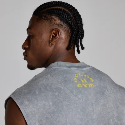 MP X Gold's Muška Washed Graphic Oversized Tank - Steel Blue - XL Slika 6